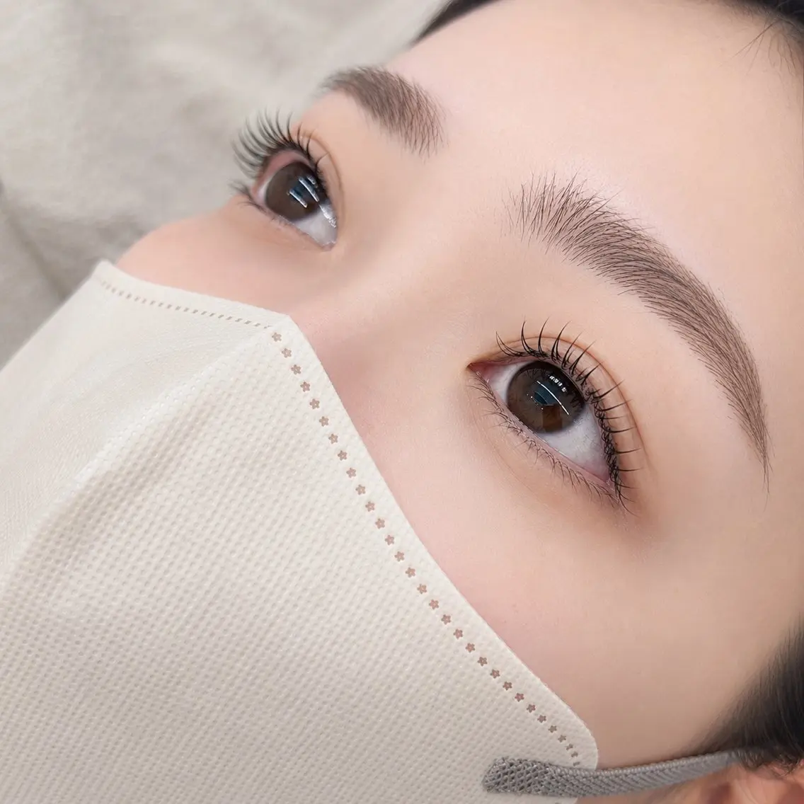 👯♀️【韓国風🇰🇷】一目でわかる印象力🌟束感まつ毛パーマ+アイブロウWAX(高級コーティング付き)の写真