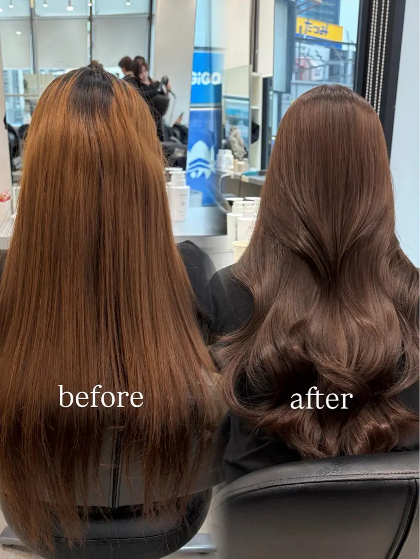 ロング パーマ カット ヘアカラー 縮毛矯正 Core　山下 このはのヘアスタイル