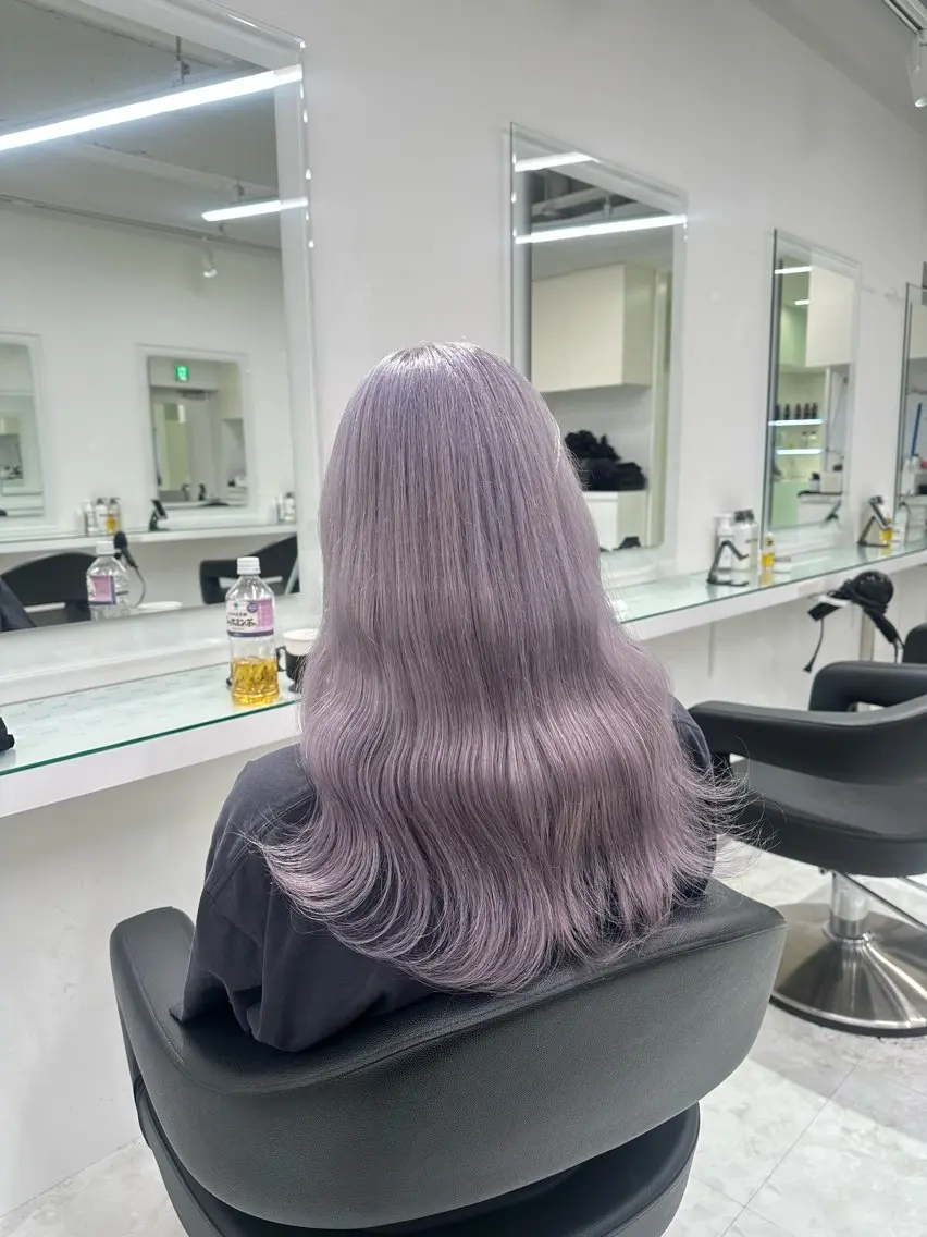 ロング カラー ヘアカラー トリートメント ヘッドスパ ヘアセット ❄最強かわいいカラー ❄️MINA❄️のヘアスタイル
