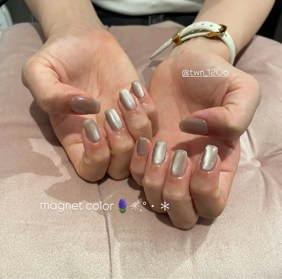 ネイル マグネットネイル マグネットワンカラー ワンカラーネイル petit luxe 🎀narumiのネイルデザイン