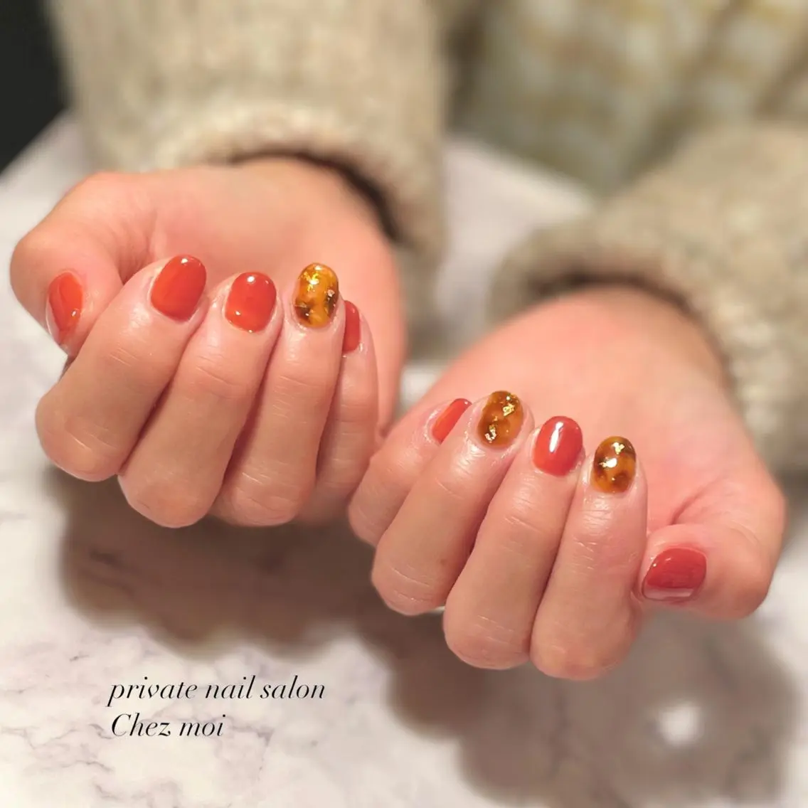 ネイル べっ甲ネイル KOMINE TOMOKOのネイルデザイン