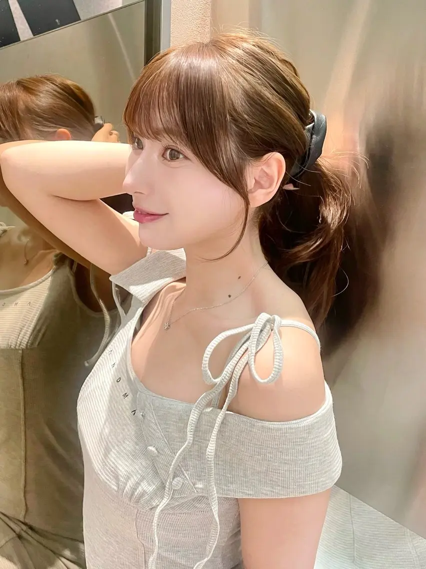 セミロング カラー 顔周りカット 韓国風ヘア おくれ毛 小顔カット カット ヘアカラー トリートメント 縮毛矯正ブリーチなし 🍒❤ゆうきのヘアスタイル