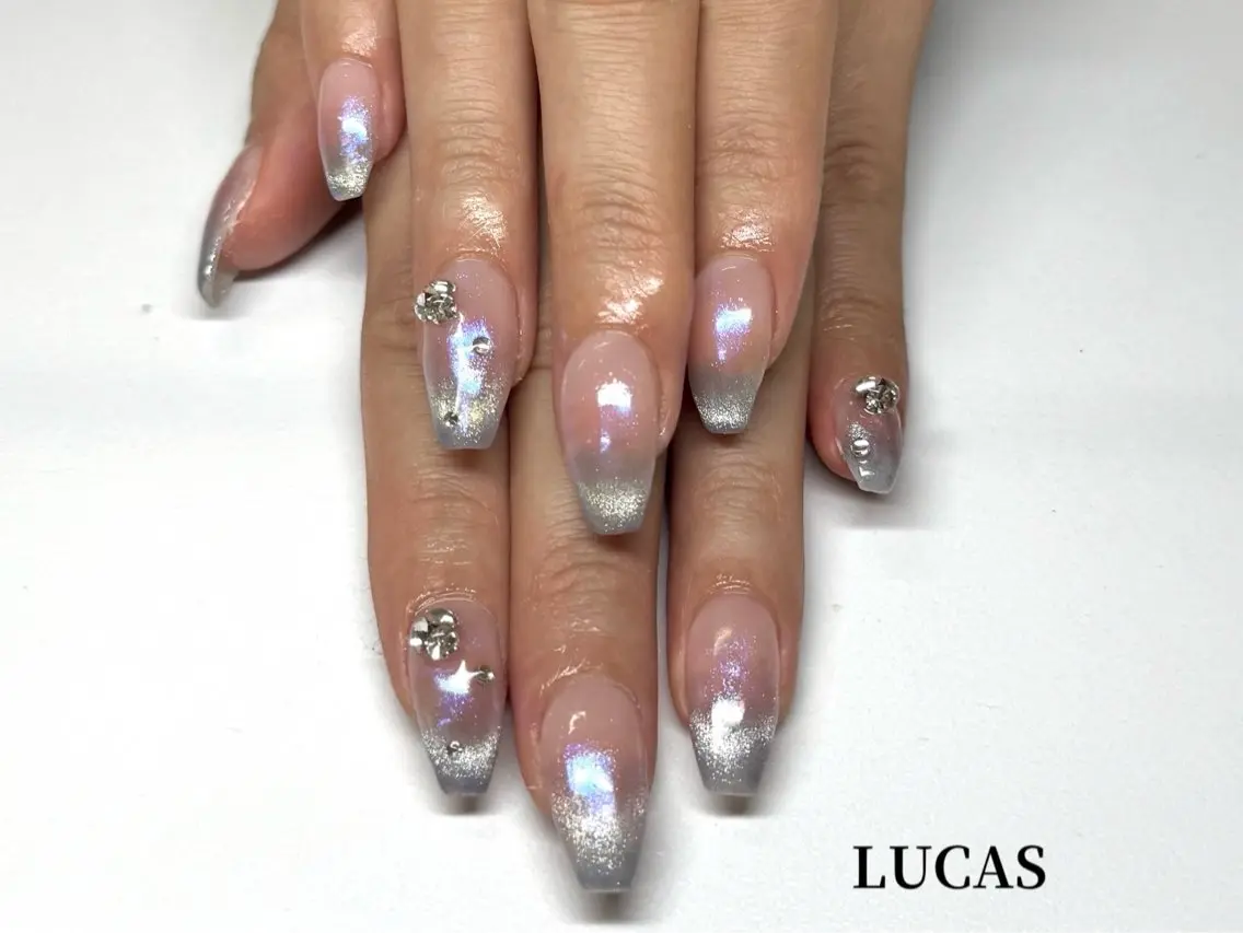 ネイル ジェルネイル マグネットネイル ワンホンネイル ハンドネイル AOI💅🏾 LUCAS 千葉のネイルデザイン