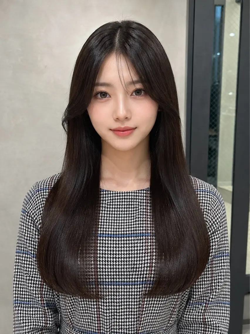 ロング カラー ブラウンカラー 透明感カラー ヘアカラー トリートメント うる艶カラー 顔周りカット♡ikuのヘアスタイル