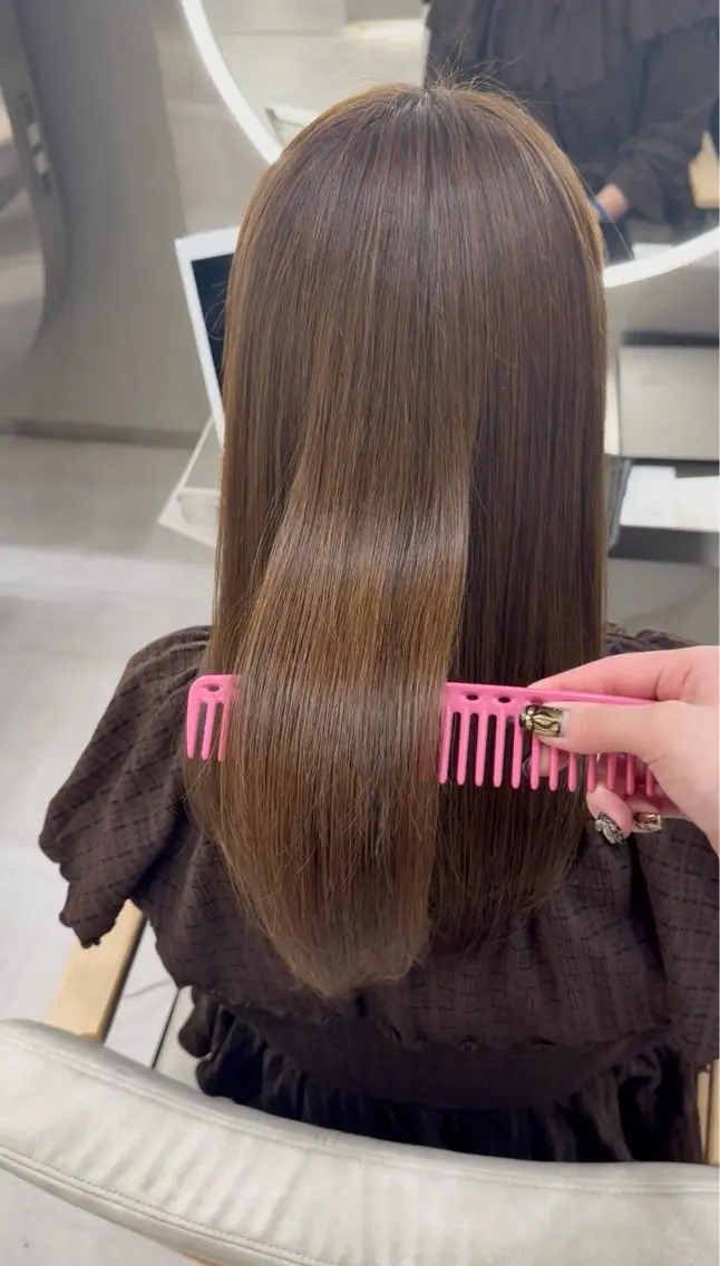 ロング トリートメント レイヤー/縮毛矯正/ 艶カラー♡ゆうかのヘアスタイル