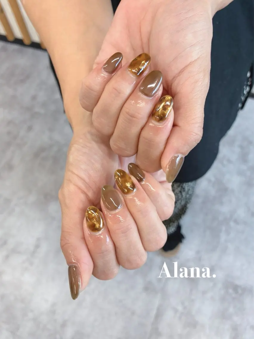 ネイル アートネイル シンプルネイル ハンドネイル --Alana.-- yukiのネイルデザイン