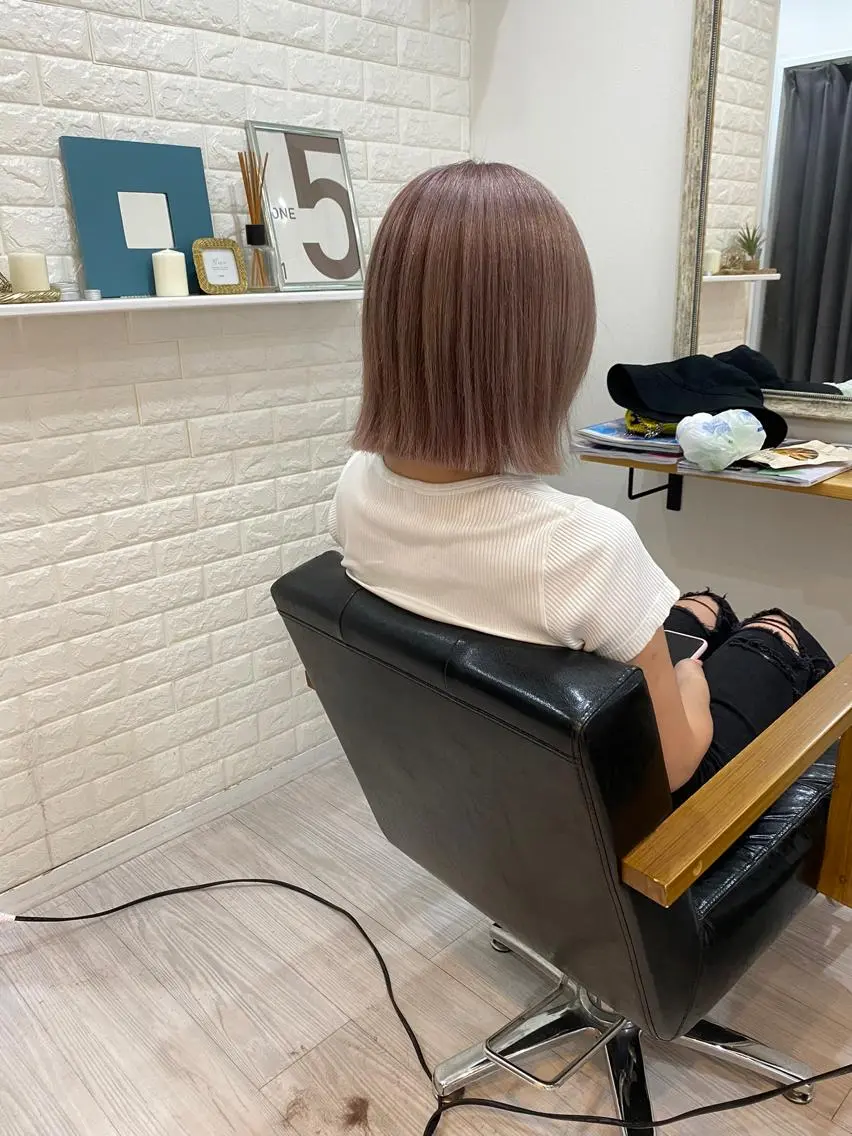 韓国カラー＋ブリーチ＋トリートメントの写真
