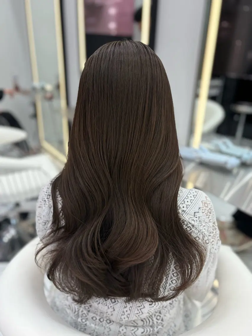 ロング カラー 新宿/韓国ヘア 中明度カラー/かやのヘアスタイル