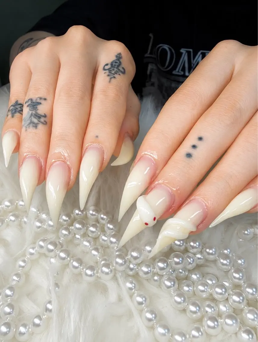 ネイル アートネイル オーロラネイル チークネイル 長さ出し フットネイル ハンドネイル Chan nailsのネイルデザイン
