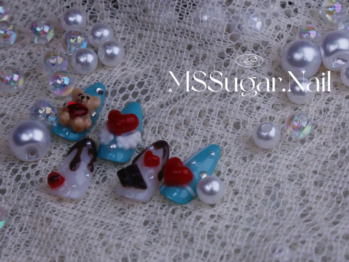 ネイル ハロウィン ロングネイル マグネットネイル スカルプネイル ネイルチップ MSSugar Nailのネイルデザイン