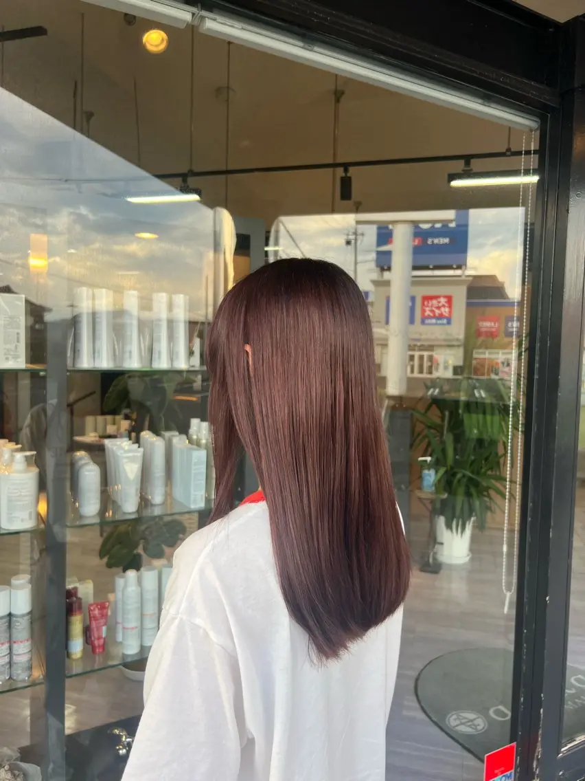ロング カラー ブリーチ ブリーチなしカラー ヘアカラー arika ミズキのヘアスタイル