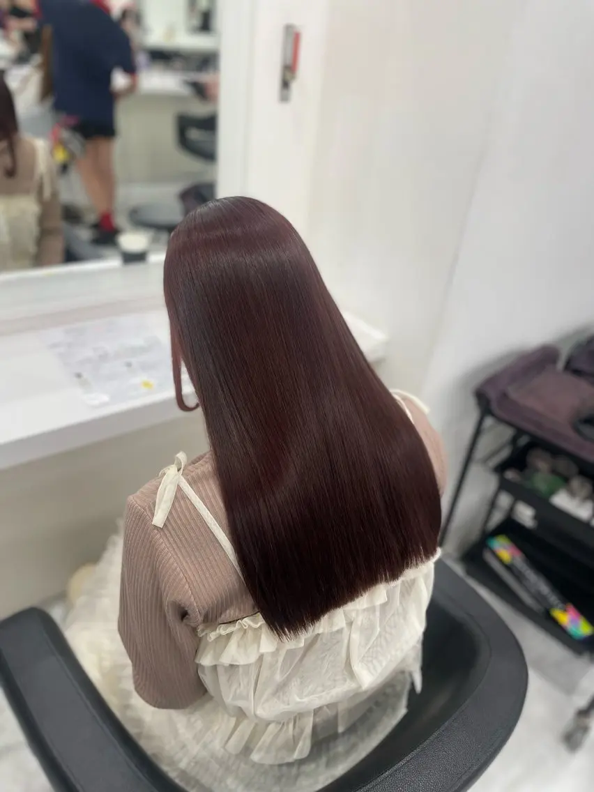 🌟人気メニュー🌟美髪縮毛矯正➕メンテナンスカット➕ワンカラー🩶コーティングトリートメントの写真