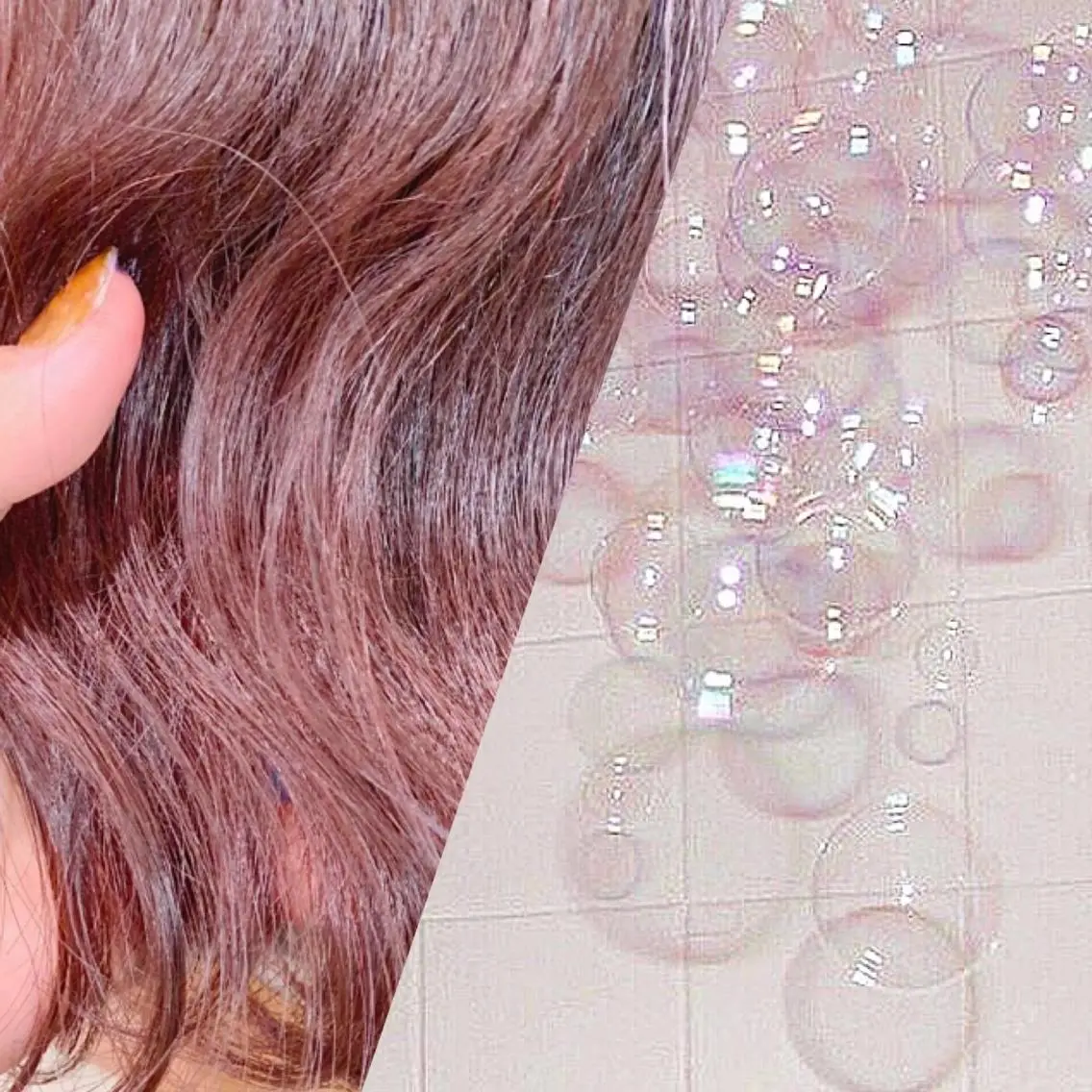 セミロング カラー パーマ ヘアアレンジ アッシュ ベージュカラー デザインカラー イヤリングカラー グラデーションカラー 髪質改善🫧ベージュ 椙山 響のヘアスタイル