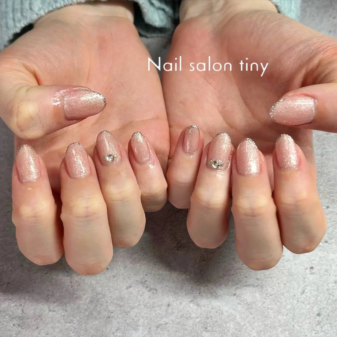 ネイル アートネイル ワンカラーネイル Nail salon tiny🩵のネイルデザイン