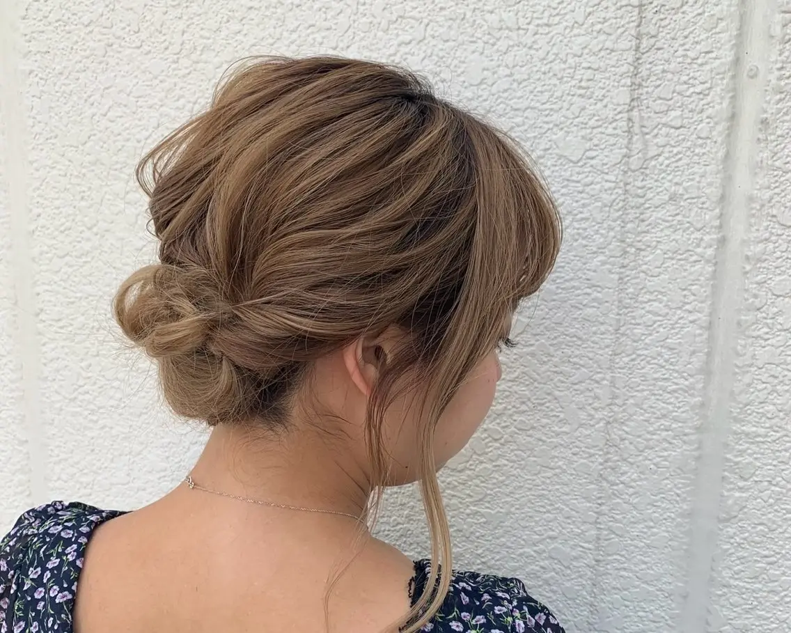 ヘアアレンジ 韓国ヘア✨グレージュ カラーasamiのヘアスタイル