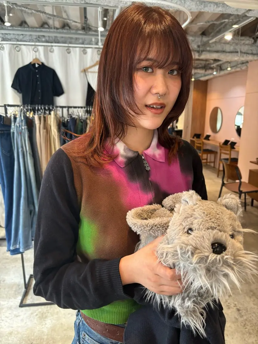 セミロング カラー Hayashi Shioriのヘアスタイル