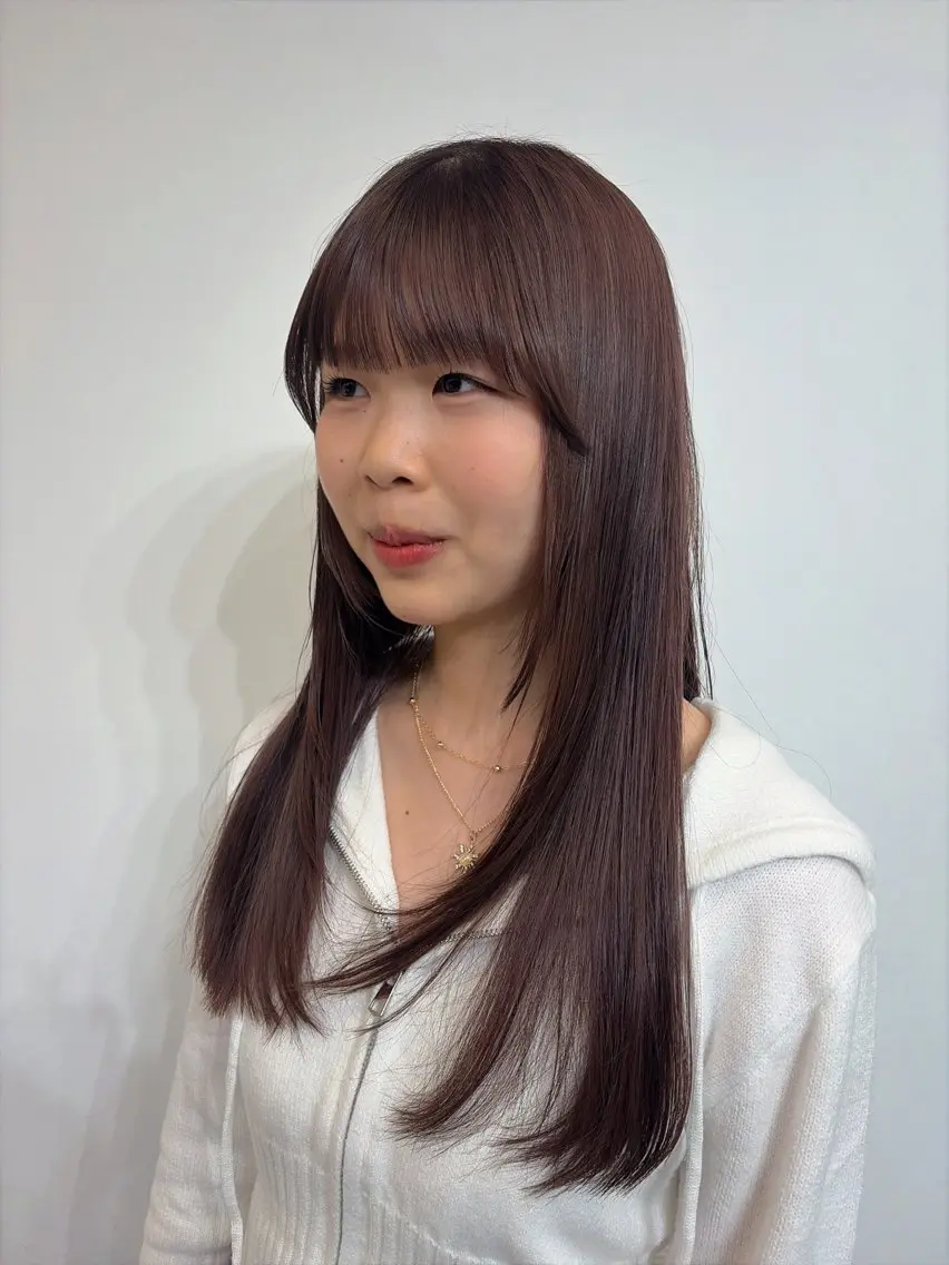 カラー ブラウンカラー ピンクカラー カット ヘアカラー トリートメント ハイトーン/韓国風 LOA Riaのヘアスタイル