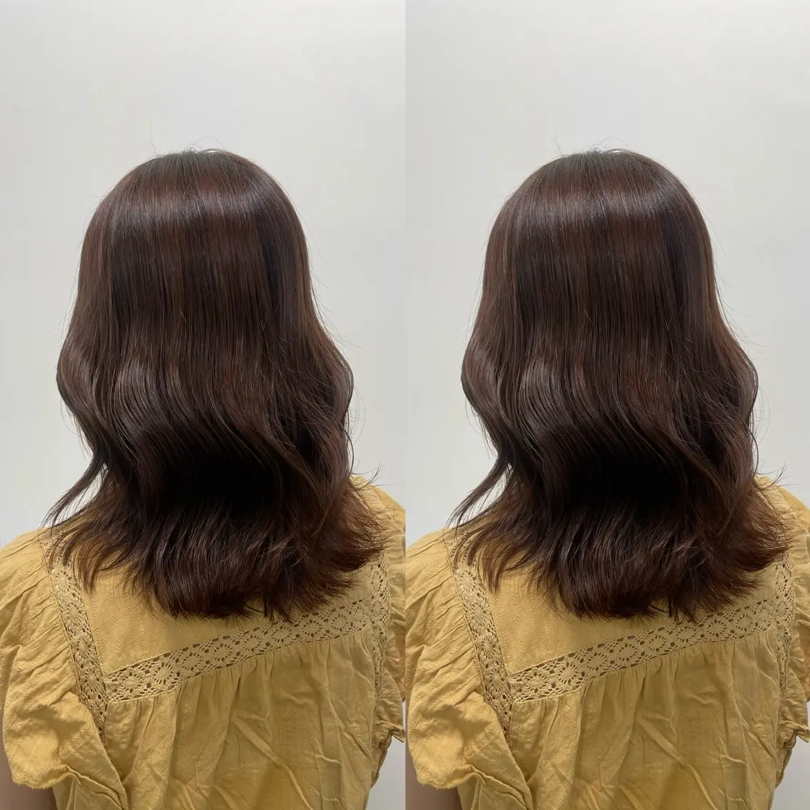 ミディアム カラー ブラウンカラー オレンジ オレンジブラウン カット ヘアカラー 韓国風骨格カット 艶カラー🩶髙林夏美のヘアスタイル