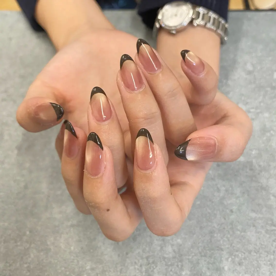 ネイル フレンチネイル マグネットネイル ハンドネイル nail salon muuのネイルデザイン