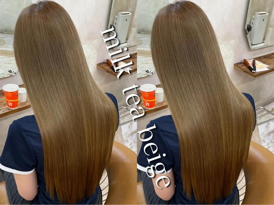 ロング ヘアカラー トリートメント 縮毛矯正/艶カラー 笠原康平のヘアスタイル