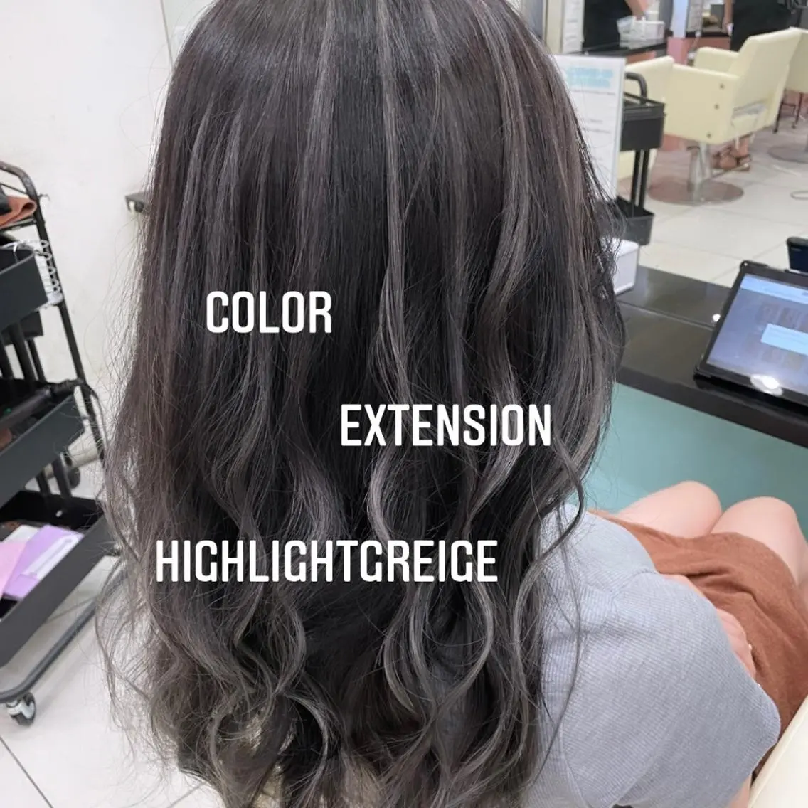 ロング カラー ヘアカラー エクステ エクステ🩵ブリーチ 韓国ヘア🩵KAEのヘアスタイル