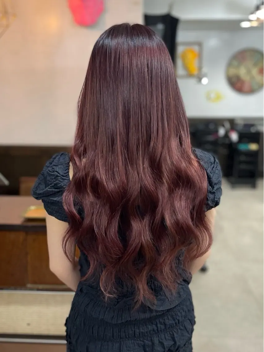 ロング カラー ヘアカラー ネオダダ エクステ/カラーのヘアスタイル
