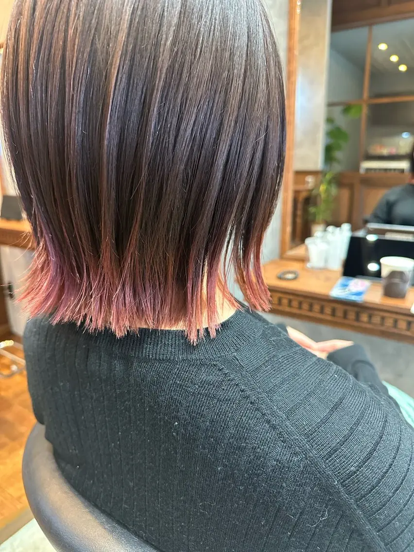 ショート カラー ヘアカラー トリートメント 廣瀬双葉 ボブ/ミディアムのヘアスタイル
