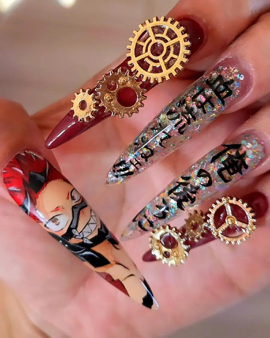 ネイル ハンドネイル GLOW×NAIL MAKOTOのネイルデザイン