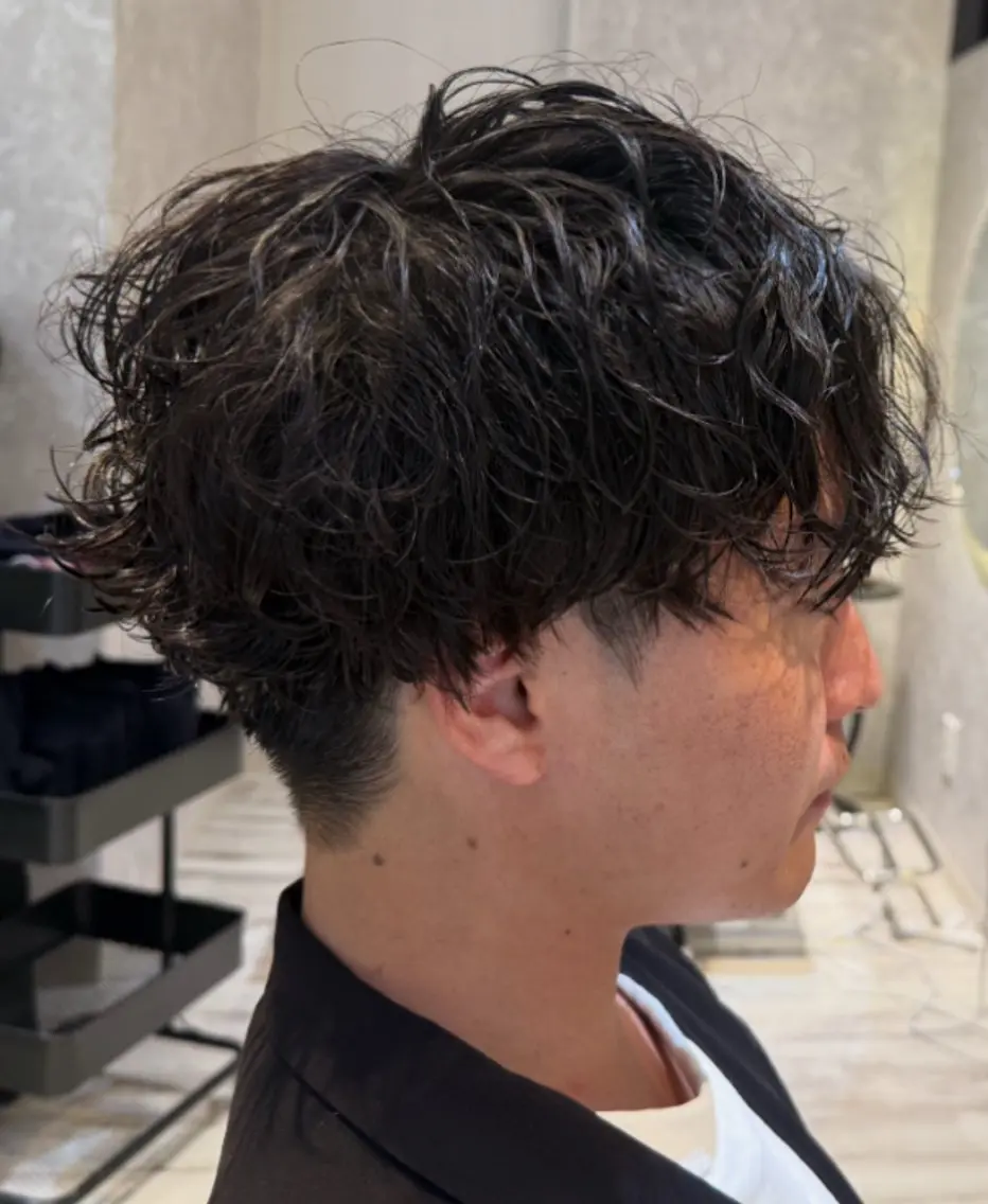 ショート パーマ メンズ マッシュ メンズパーマ カット パーマ 【赤羽メンズ美容師】 平田 竜也のヘアスタイル