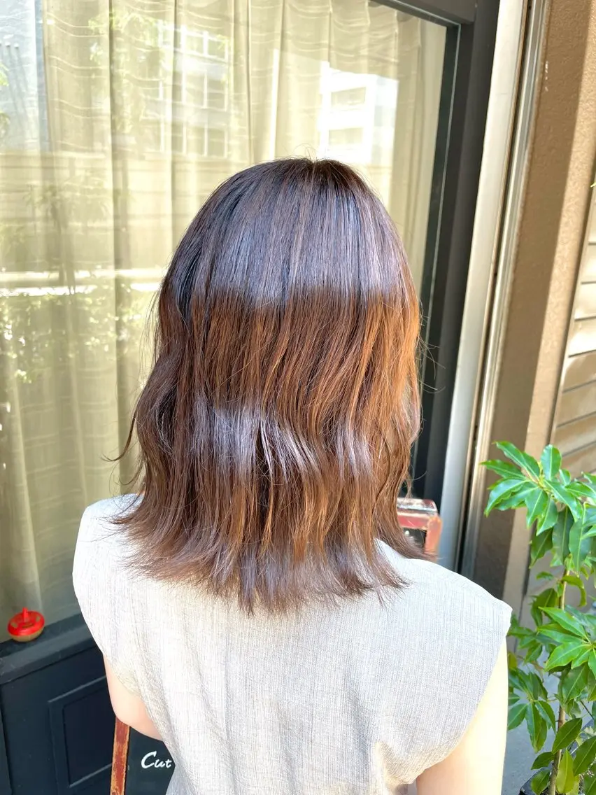 セミロング カラー ベージュカラー ✨レディースカット モデル募集✨イブキのヘアスタイル