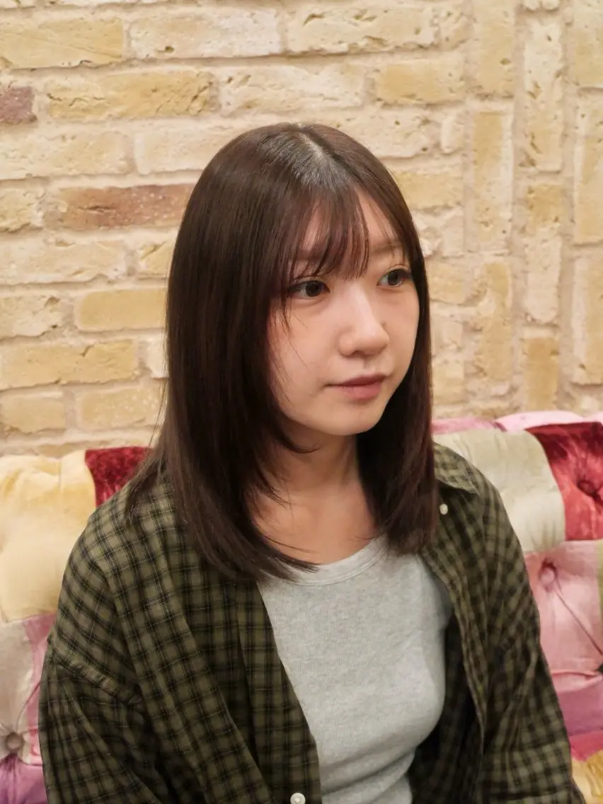 ミディアム 髪質改善 トリートメント ヘアカラー 落合 泰輔のヘアスタイル