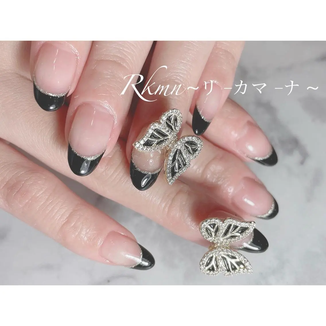 ネイル アートネイル フレンチネイル ラメ(グリッター) 春ネイル ハンドネイル フットネイル ハンドケア Rkmn ~リ-カマ-ナ~のネイルデザイン
