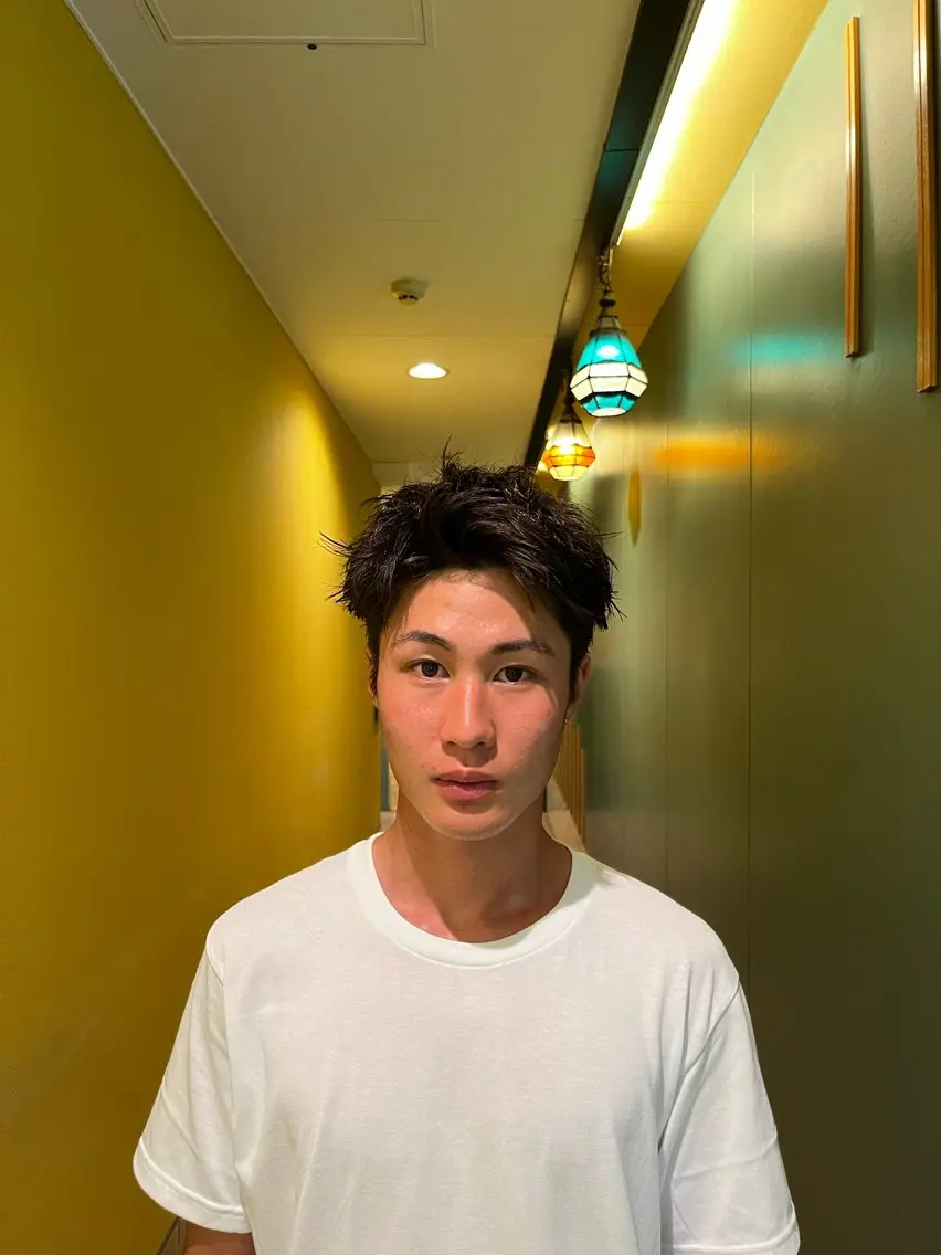 ショート パーマ カット 大阪茶屋町 メンズカット関田拳のヘアスタイル