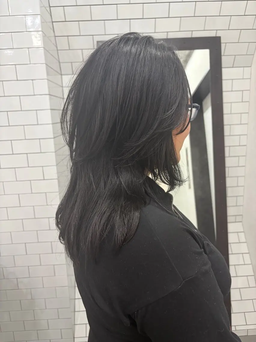ロング カット 縮毛矯正 妙見 知洋のヘアスタイル