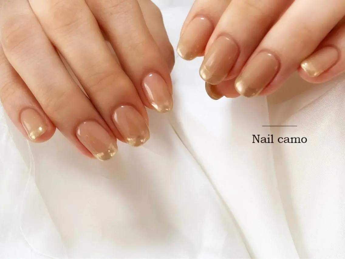 ネイル オーロラネイル フレンチネイル 🌟Nail camo🌟のネイルデザイン