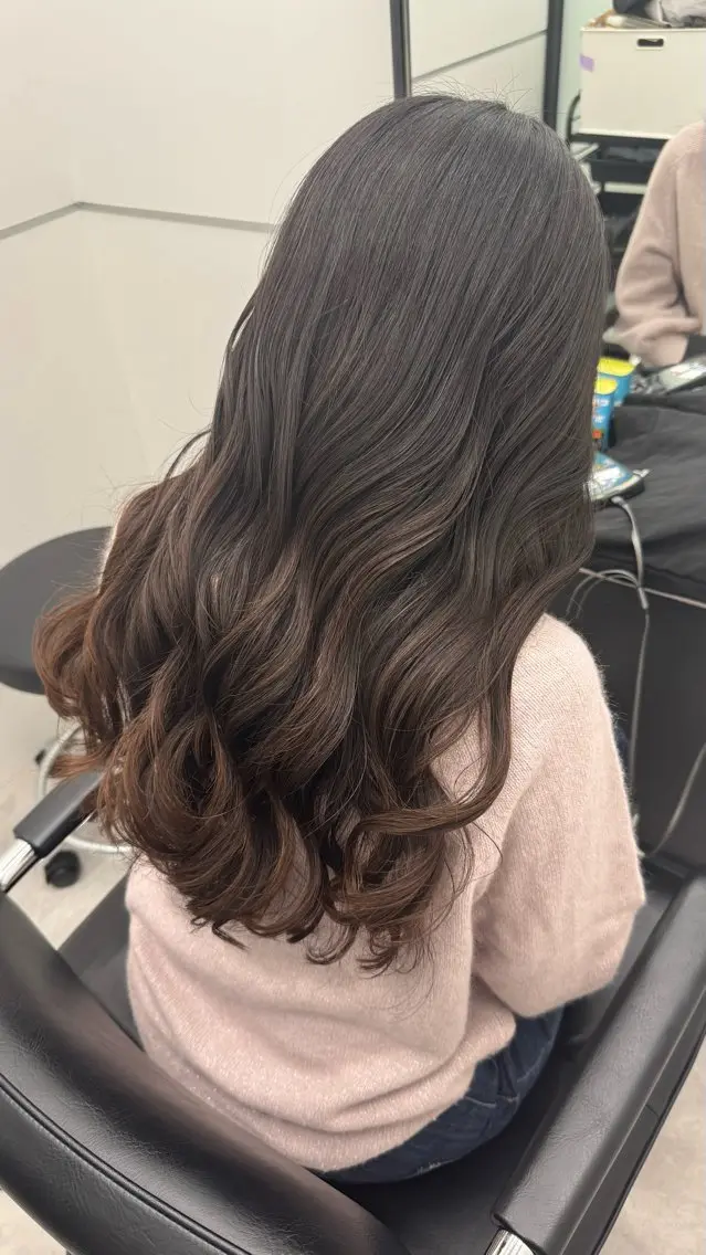 ロング パーマ ボブ 韓国風ヘア デジタルパーマ デジタルパーマ🫧 韓国風ヘア🫧サクラのヘアスタイル