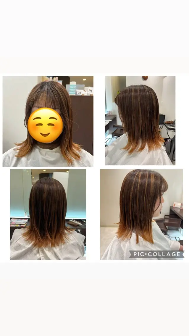 セミロング レイヤーカット 小野 咲雪のヘアスタイル