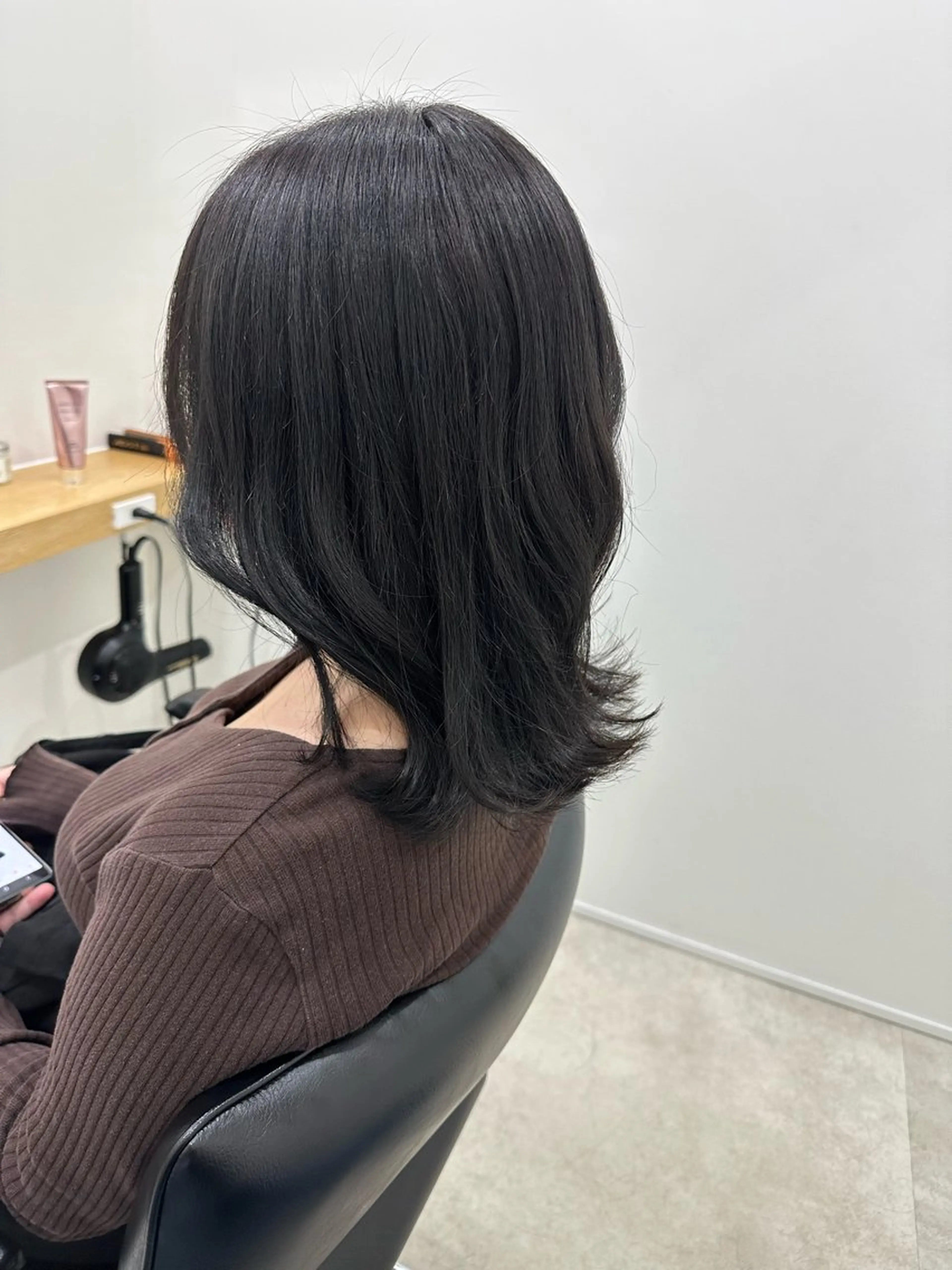 ミディアム カラー ヘアカラー トリートメント レイヤー/ナチュラル 💐nao.のヘアスタイル