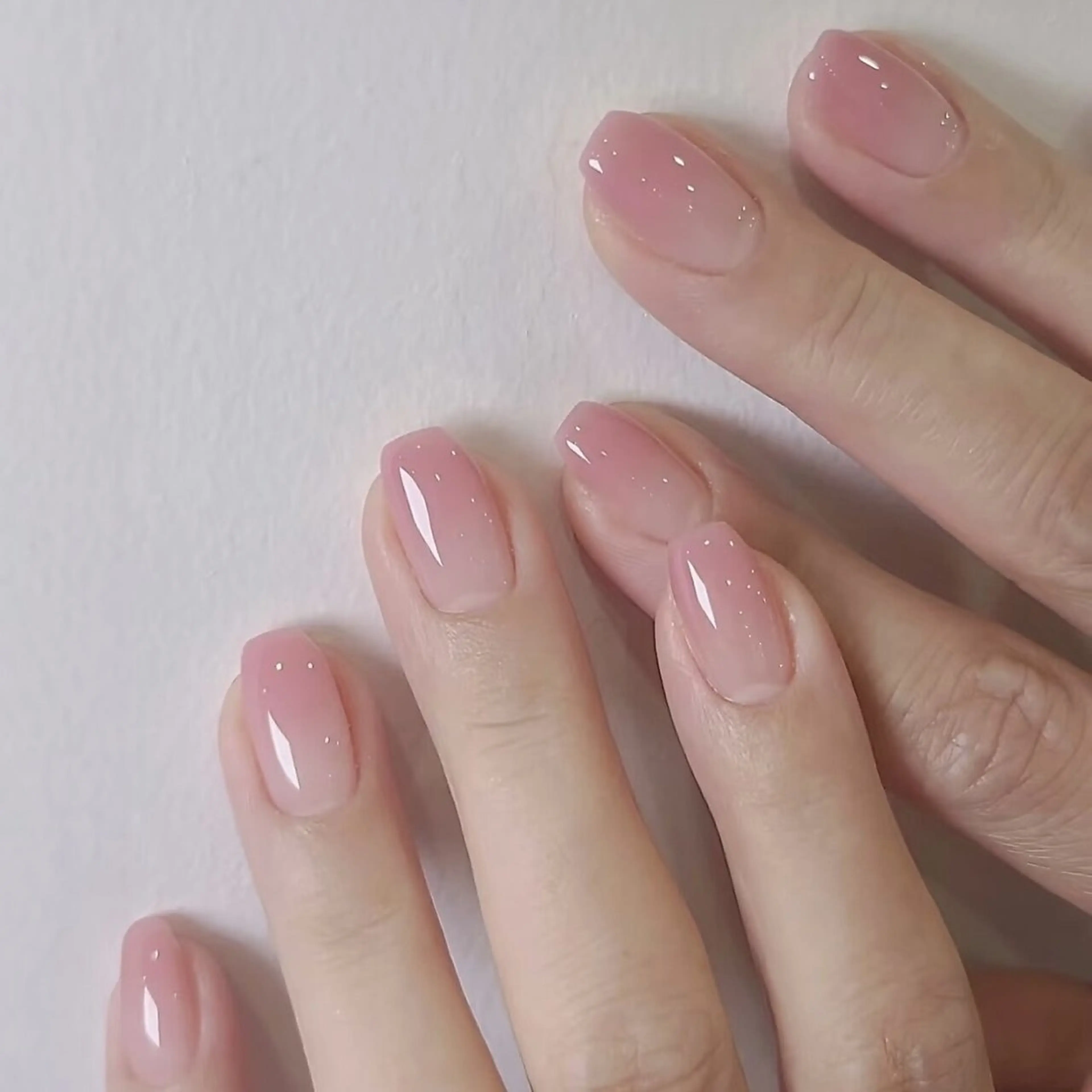 💜新規自爪無料付け替えオフ💜ワンカラー／ラメ　グラデーション(ベースカラーなし)￥5500の写真