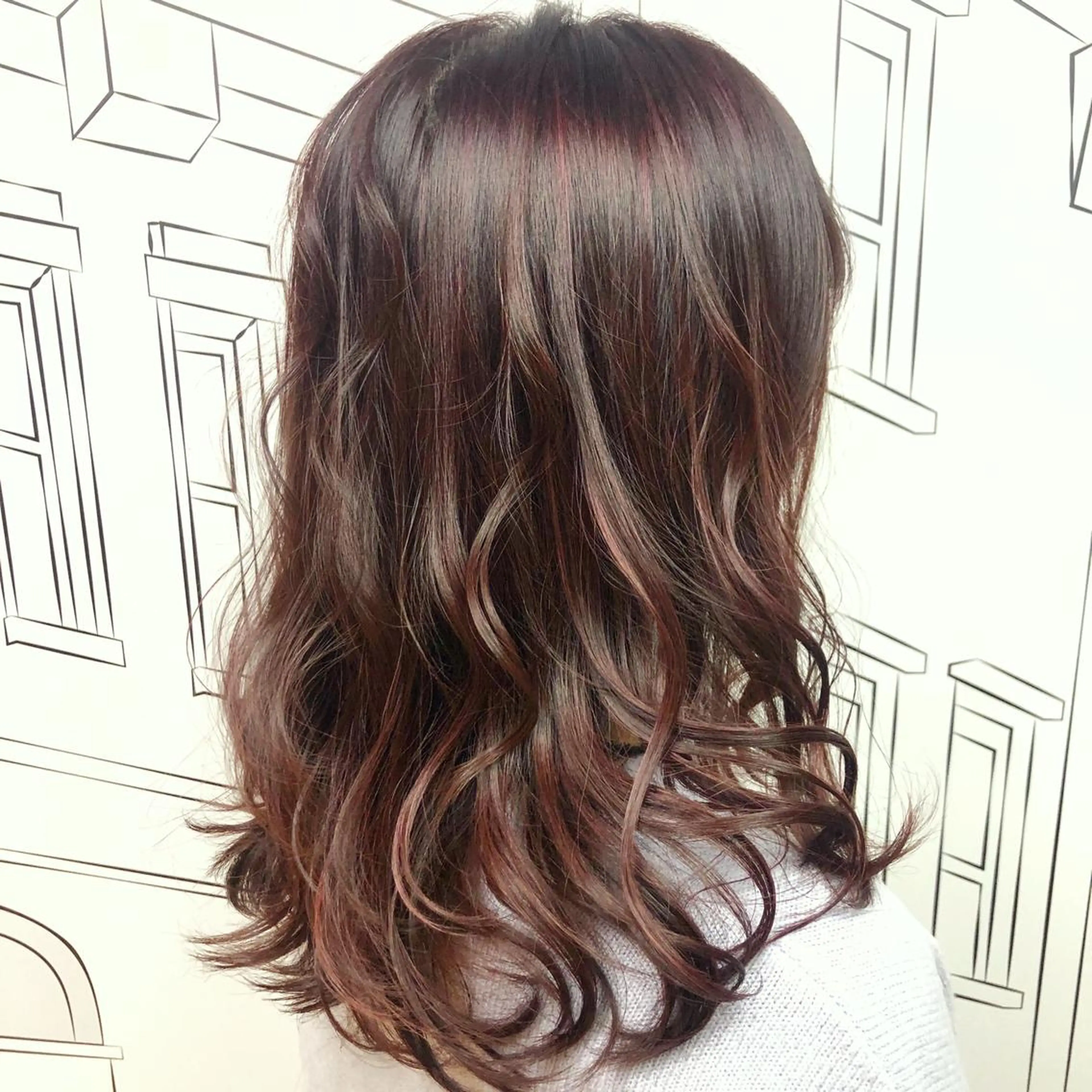 ミディアム カラー イルミナカラー ラベンダーカラー ラベンダーピンク ピンクカラー 外国人風カラー TOMOKA 艶髪/透明感カラーのヘアスタイル