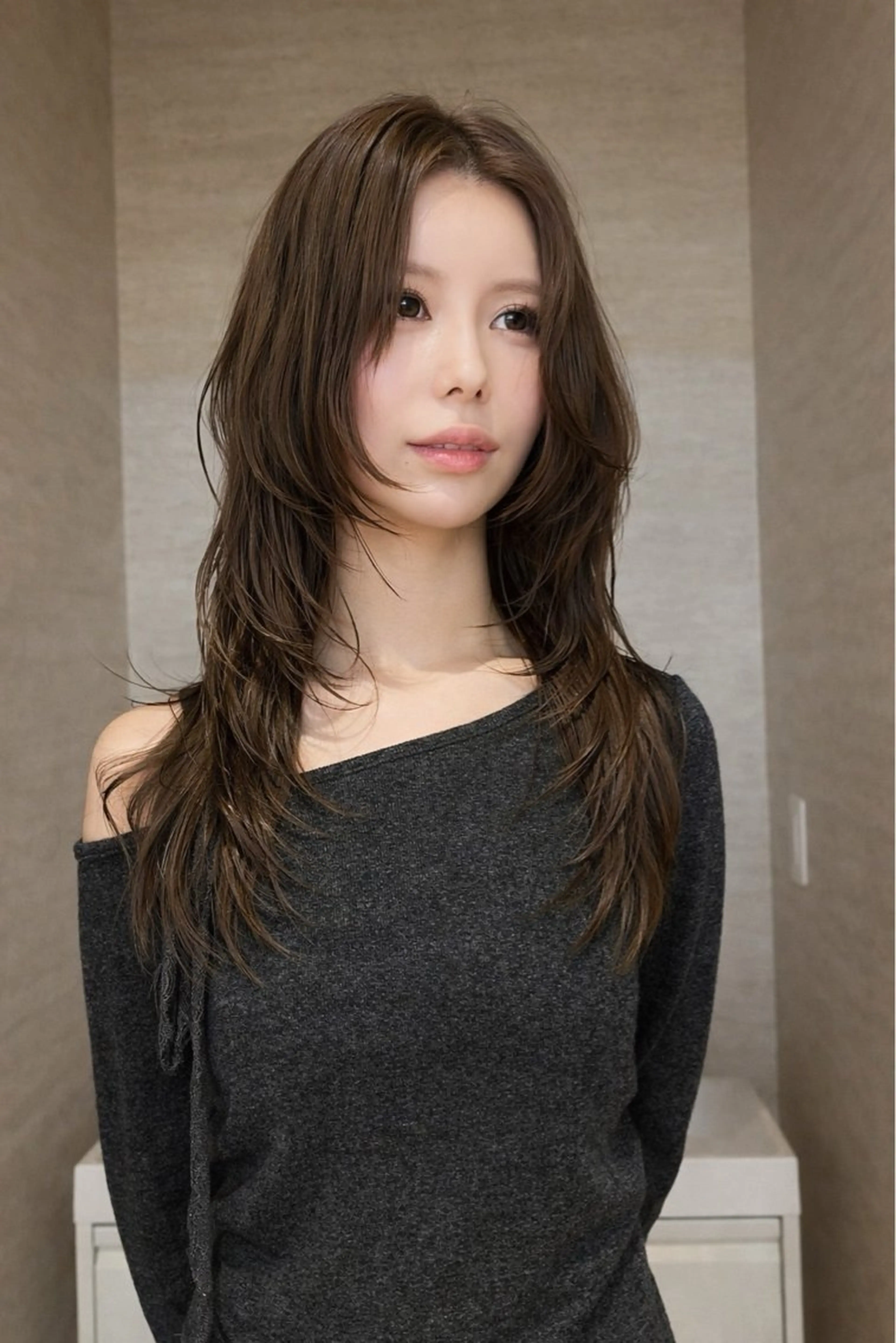 ロング カラー 柔らかい艶暖色 レイヤー🫧姫汝のヘアスタイル