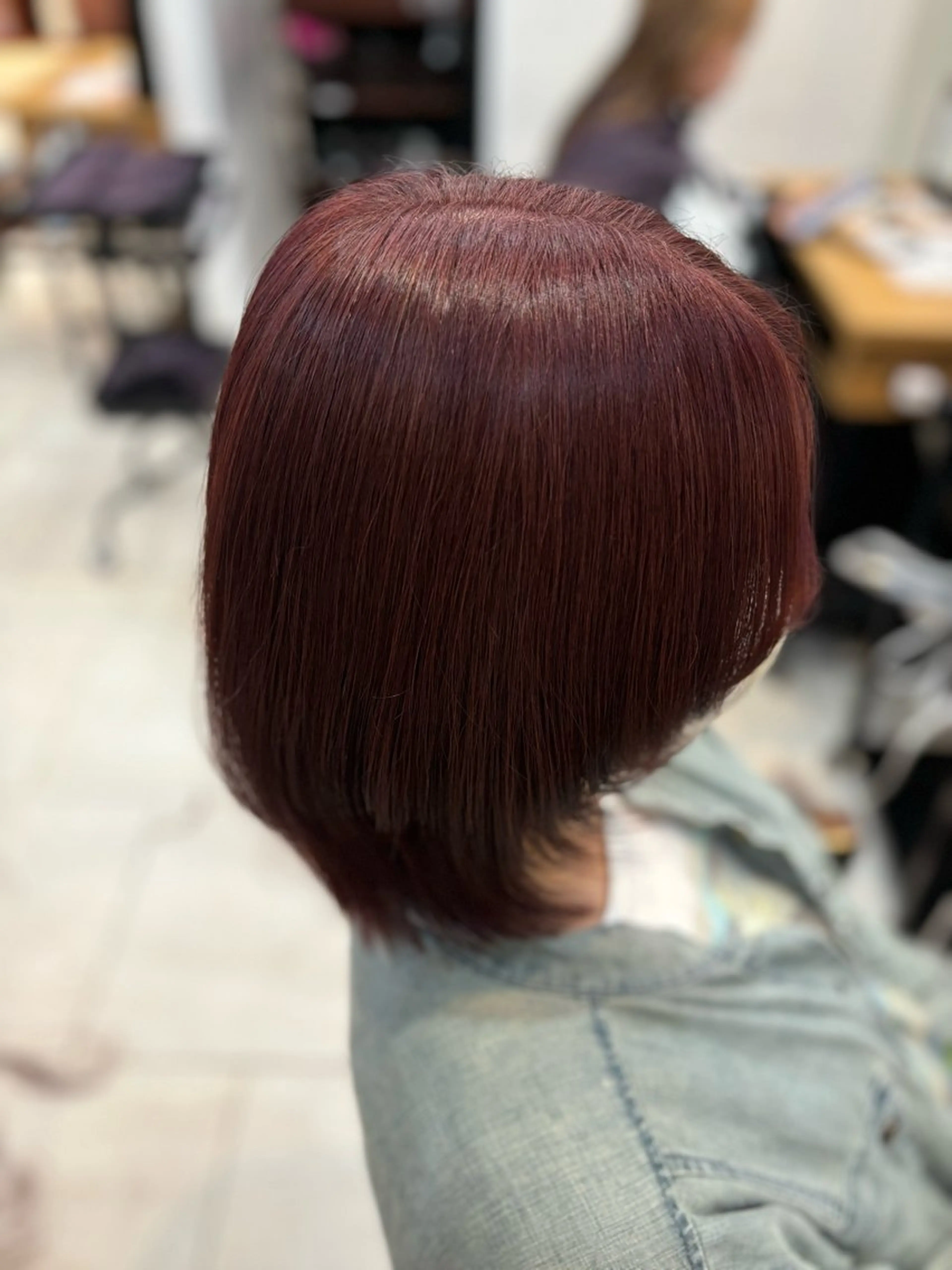 カラー ブリーチ ブリーチなしカラー ボブ/ミディアム 親しみやすさ/さくらのヘアスタイル