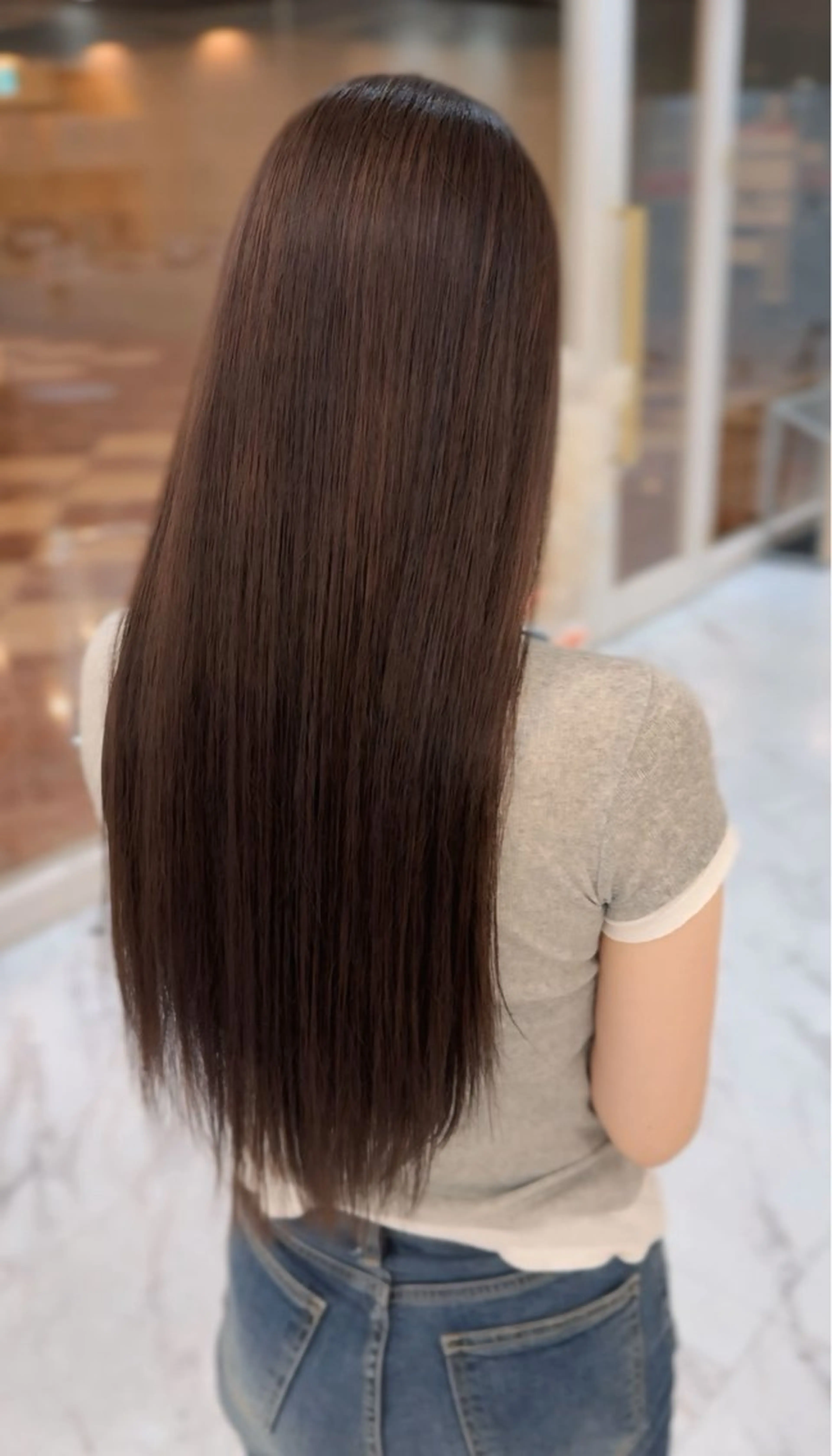 ロング カラー ワンホン×髪質改善 つのーか🩶🫧のヘアスタイル