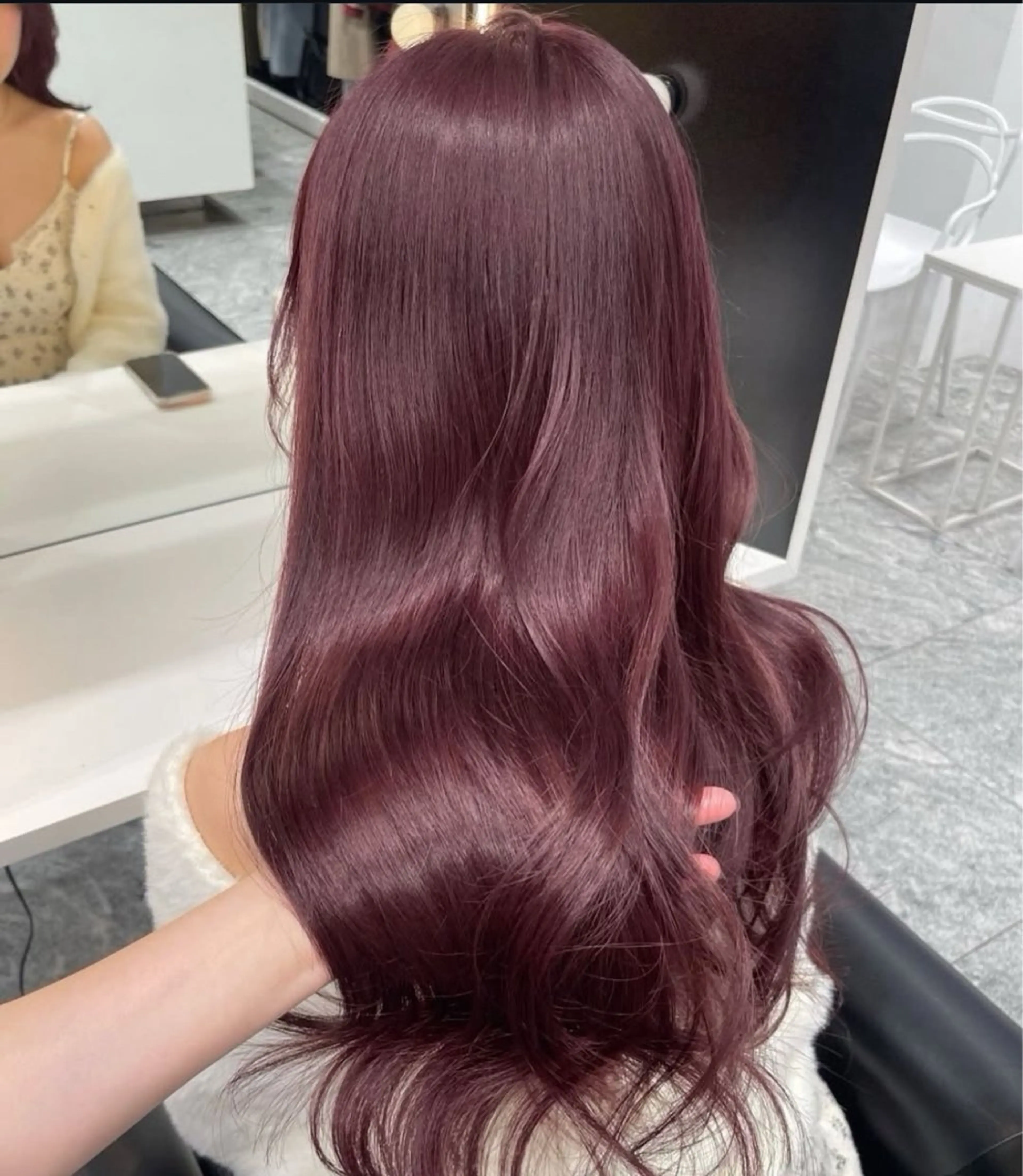 ロング ヘアカラー ばんば ももかのヘアスタイル