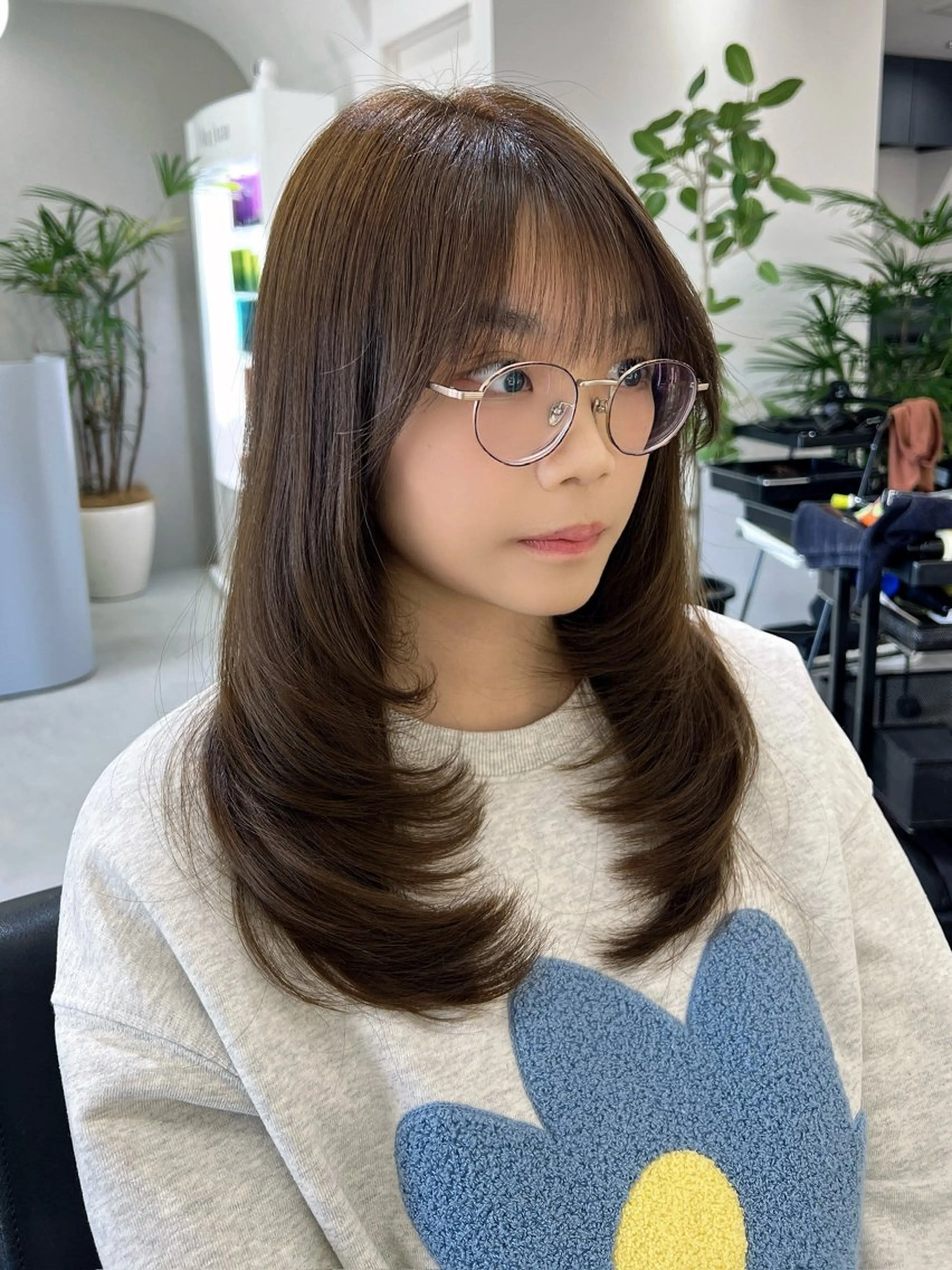 セミロング カット ヘアカラー トリートメント レイヤー/髪質改善 SOA大槻 純也のヘアスタイル