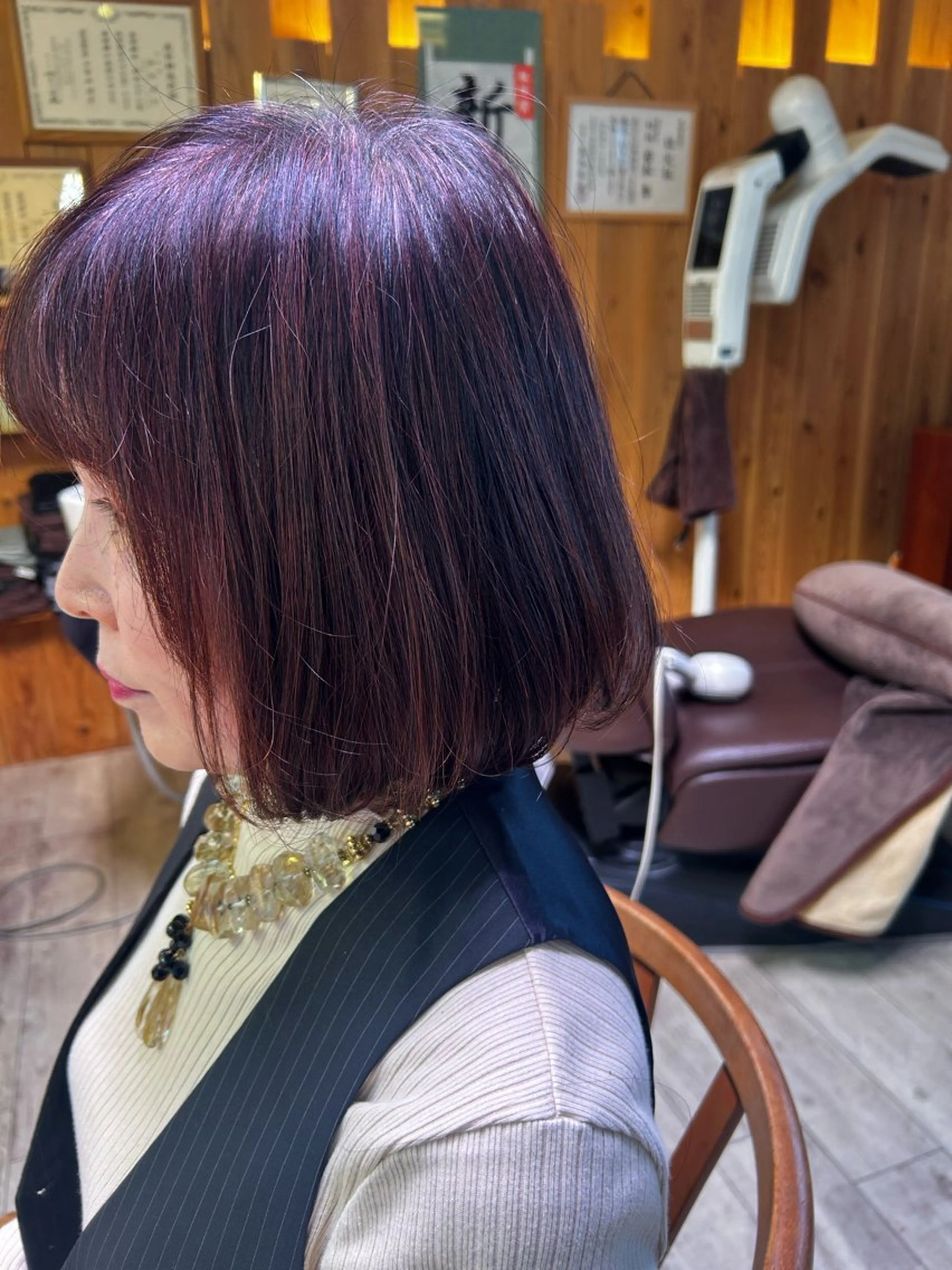 ミディアム カラー 若松 絵美のヘアスタイル