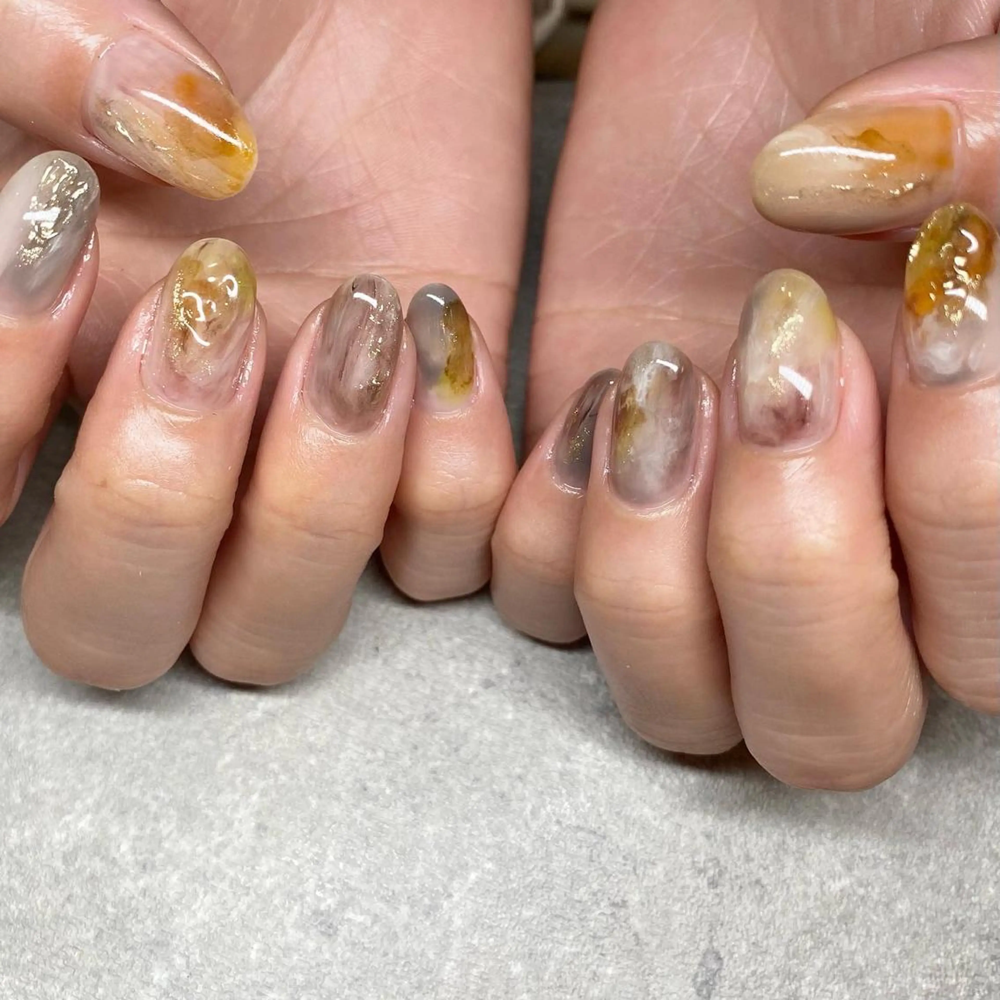 ネイル アートネイル ニュアンスネイル 春ネイル 夏ネイル ハンドネイル 山田 貴子のネイルデザイン