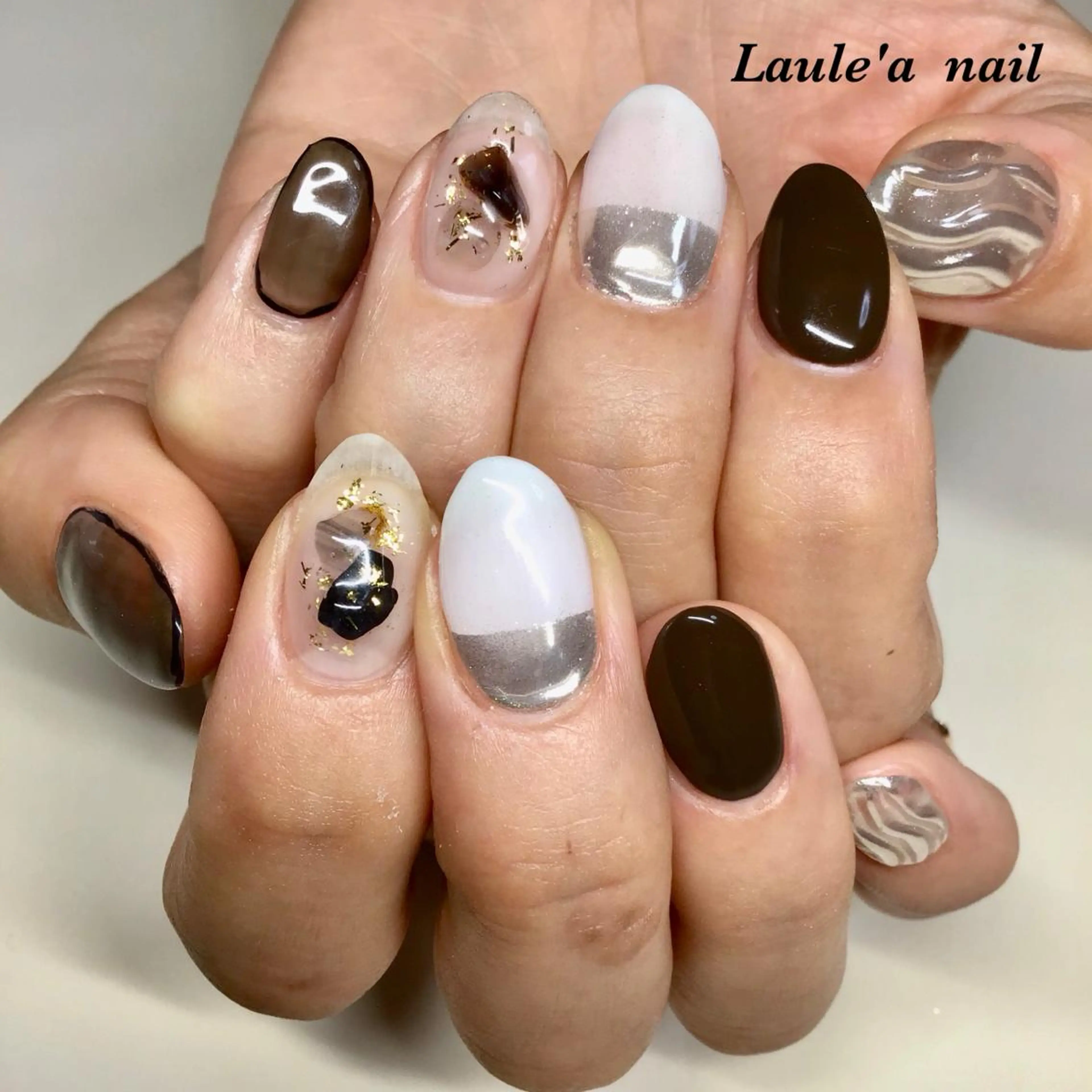 ロング ネイル 福田 加奈のネイルデザイン