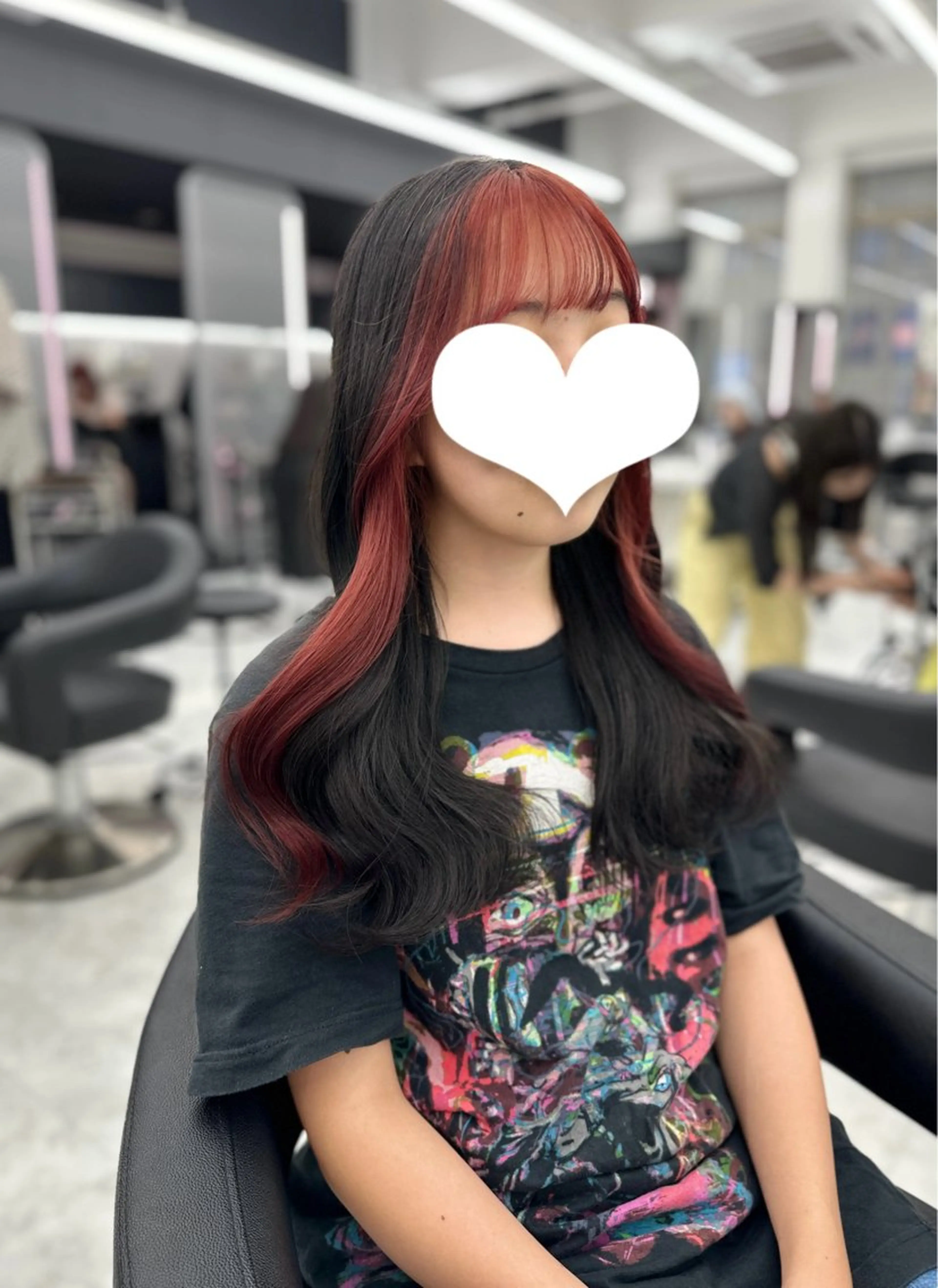 ロング カラー パーマ ヘアアレンジ メンズ キッズ ♥️韓国ヘア レイヤー♥️ゆりのヘアスタイル