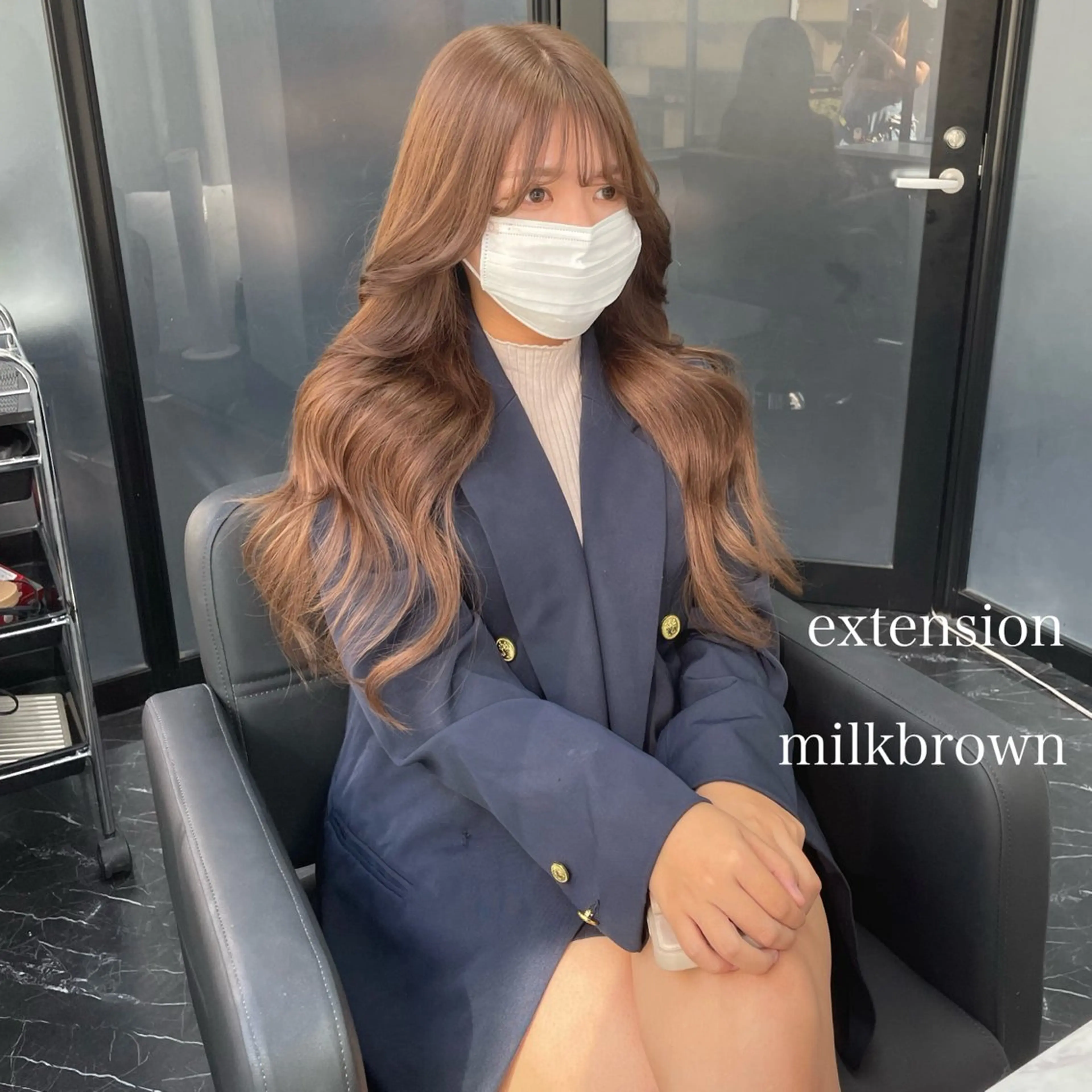 ロング カラー ヘアカラー エクステ エクステ🩵ブリーチ 韓国ヘア🩵KAEのヘアスタイル